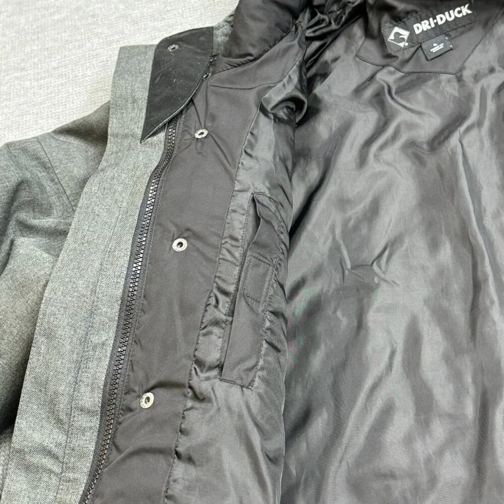 Dri Duck 3-in-1 Jacket Mens Size L Gray Hooded Storm Shell Interchange Pockets - Picture 13 of 16